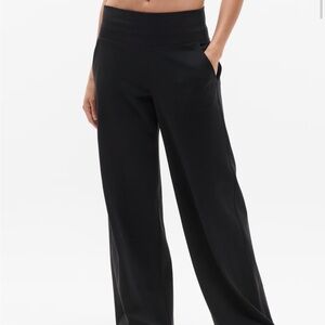 Athleta Black Wide-Leg High-Waisted Pants